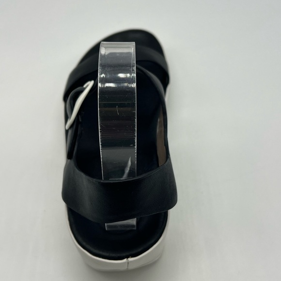 FitFLop - Bon Black Leather Adjustable Strappy Comfortable Wedge Size 7 - Picture 11 of 13